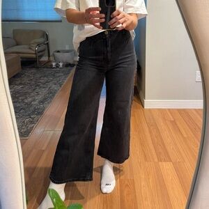 Zara Black Wide-Leg Jeans